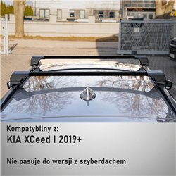 Roof rack for KIA XCeed (CD) 2019- | Elegance V2 Black Aluminum Painted