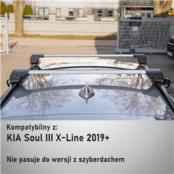 Bagażnik dachowy do KIA Soul III X-Line 2019-2024 | Srebr