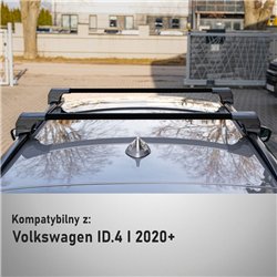 Roof rack for Volkswagen VW ID.4 (E21) 2020- | Elegance V2 Black Aluminum