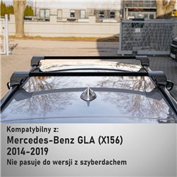 Bagażnik dachowy do Mercedes GLA (X156) 2014-2019 | Alum