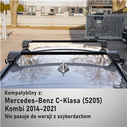 Roof rack for Mercedes C-Class Station Wagon (S205) 2014-2021 | Elegance V2