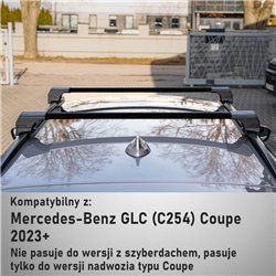 Roof rack for Mercedes GLC Coupe (C254) 2023- | Elegance V2 Black Aluminum