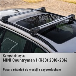 Roof rack for MINI Countryman (R60) 2010-2016 | Elegance V2 Silver Aluminum