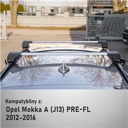 Bagażnik dachowy do Opel Mokka A PRE-FL 2012-2016 | Srebr