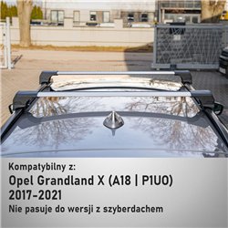 Bagażnik dachowy do Opel Grandland X I PRE-FL 2017-2021 Elegan