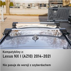 Roof rack for Lexus NX I (AZ10) 2014-2021 | Elegance V2 Silver Aluminum