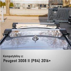 Roof rack for Peugeot 3008 II (P84) 2016-2023 | Elegance V2 Silver Aluminum