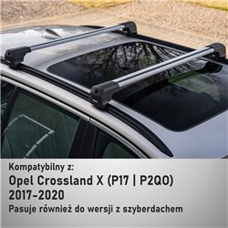 Roof rack for Opel Crossland X I (P17 | P2QO) PRE-FL 2017-2020 Elegance V2