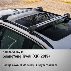 Bagażnik dachowy do SsangYong Tivoli I 2015- | Elegance V2 Alu