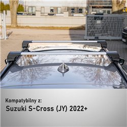 Roof rack for Suzuki S-Cross II (JY) FL 2022- | Elegance V2 Silver Aluminum