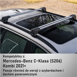 Bagażnik dachowy do Mercedes C-Klasa Kombi (S206) 2021- | Czarn