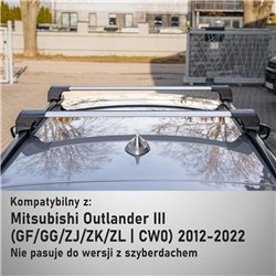 Bagażnik dachowy do Mitsubishi Outlander III 2012-20