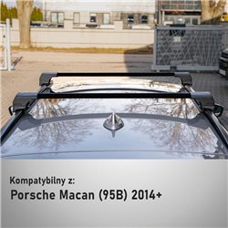 Roof rack for Porsche Macan I (95B) 2014- | Elegance V2 Black Aluminum