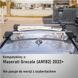 Roof rack for Maserati Grecale I (AM182) 2022- | Elegance V2 Silver Aluminu