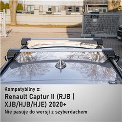 Roof rack for Renault Captur II (RJB | XJB/HJB/HJE) 2020- Elegance V2 Silve