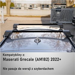 Roof rack for Maserati Grecale I (AM182) 2022- | Elegance V2 Black Aluminum