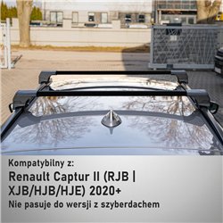 Roof rack for Renault Captur II (RJB | XJB/HJB/HJE) 2020- Elegance V2 Black