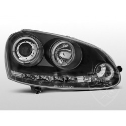Headlamps for Volkswagen VW Golf 5 V Angel Eyes Black