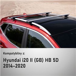 Roof rack for Hyundai i20 Hatchback II (GB) 5D 2014-2020 | Solidbar BLT Sil
