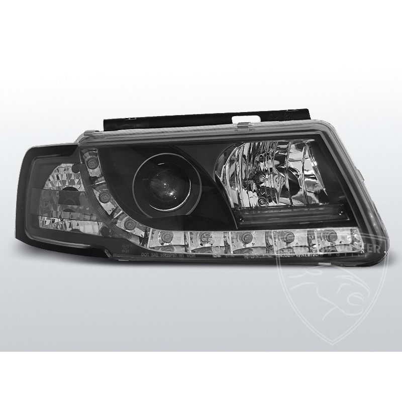 Lampy Przednie TRU DRL Black Volkswagen Passat B5