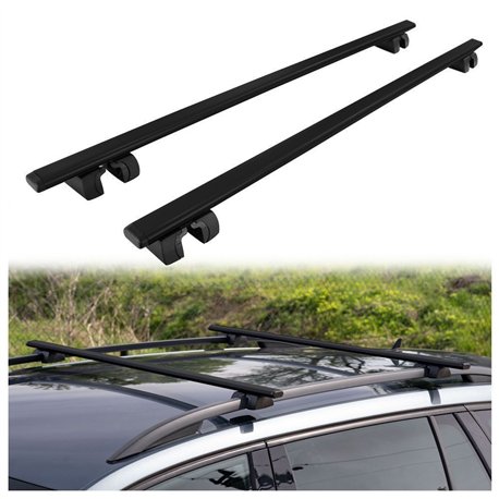 Roof rack for Peugeot 1007 Hatchback I (K) 2005-2009 | Solidbar BLT Black S