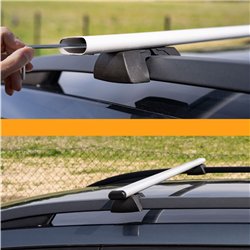 Roof rack for Opel Agila (H00) 2000-2007 | Solidbar BLT Silver Steel