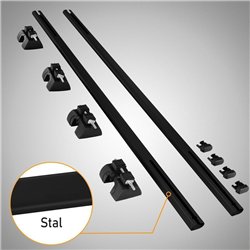 Roof rack for Jeep Cherokee III (KJ) 2001-2008 | Solidbar BLT Black Steel