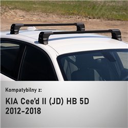 Bagażnik dachowy KIA Cee'd Hatchback II 5D 2012-2018 Elegance V3