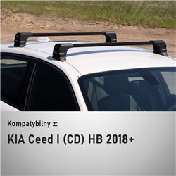 Roof rack for KIA Ceed Hatchback III (CD) 5D 2018- | Elegance V3 Lite Silve