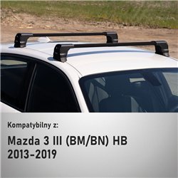 Roof rack for Mazda 3 Hatchback III (BM/BN) 5D 2013-2019 | Elegance V3 Lite