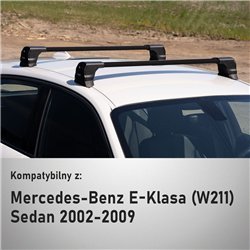 Roof rack for Mercedes E-Class Sedan (W211) 4D 2002-2009 | Elegance V3 Lite