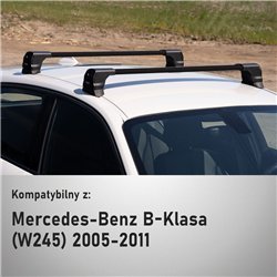 Roof rack for Mercedes B-Class (W245) 2005-2011 | Elegance V3 Lite Silver A