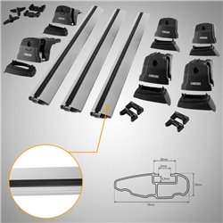 Roof rack for Renault Kangoo II (FW/KW) 2008-2022 | Elegance V3 Lite Silver