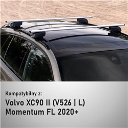Bagażnik dachowy do Volvo XC90 II Momentum FL 2019-2021 Solidbar