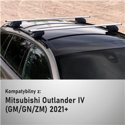 Roof rack for Mitsubishi Outlander IV (GM/GN/ZM) 2021- | Solidbar Beta V2 L