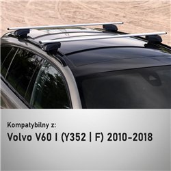 Bagażnik dachowy do Volvo V60 Kombi I 2010-2018 Solidbar Beta V2
