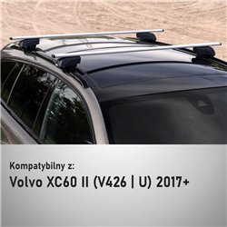 Bagażnik dachowy do Volvo XC60 II 2017- Solidbar Beta V2 Lite Sr