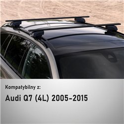 Roof rack for Audi Q7 I (4L) 2005-2015 | Solidbar Beta V2 Lite Black Steel