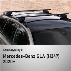 Roof rack for Mercedes GLA (H247) 2020- | Solidbar Beta V2 Lite Black Steel