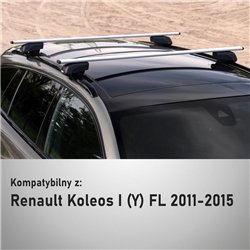 Bagażnik dachowy Renault Koleos I FL 2011-2015 Solidbar Beta V2 Li