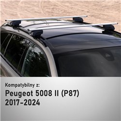 Bagażnik dachowy do Peugeot 5008 II 2017-2024
