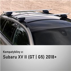 Bagażnik dachowy do Subaru XV II 2018- Solidbar Beta V2 Lite Sreb