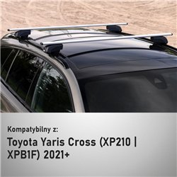 Roof rack for Toyota Yaris Cross I (XP210 | XPB1F) 2021- Solidbar Beta V2 L