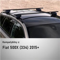 Roof rack for Fiat 500X I (334) 2015- | Solidbar Beta V2 Lite Black Steel