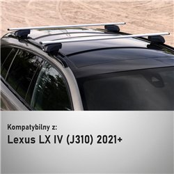 Bagażnik dachowy do Lexus LX IV 2021- | Srebrn