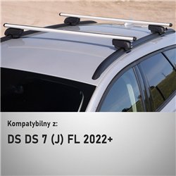 Roof rack for DS 7 I (J) FL 2022- | Boldbar Beta V2 Silver Aluminum Matte