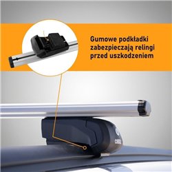 Roof rack for Audi Q7 I (4L) 2005-2015 | Boldbar Beta V2 Silver Aluminum