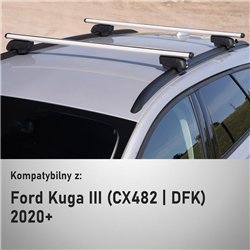 Bagażnik dachowy do Ford Kuga III 2020- Boldbar Beta V2 Srebr