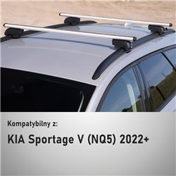 Roof rack for KIA Sportage V (NQ5) 2022- | Boldbar Beta V2 Silver Aluminum