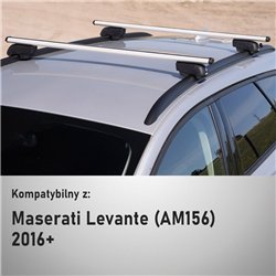 Roof rack for Maserati Levante I (AM156) 2016- | Boldbar Beta V2 Silver Alu